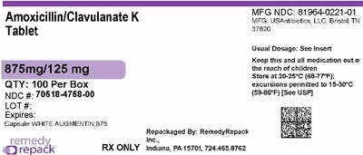 Mm1 (Amoxicillin Clavulanate K 875mg 125mg 70518 4758 00)